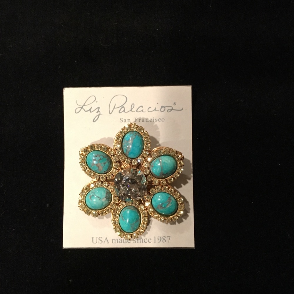 Liz Palacios crystal Brooch